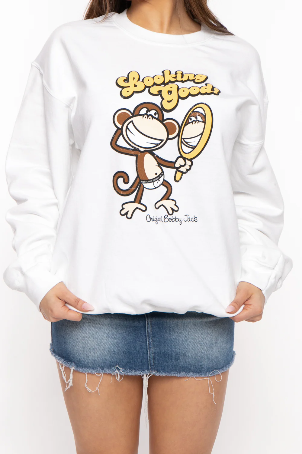 Looking Good - Bobby Jack Crew Sweatshirt - White - Image 3