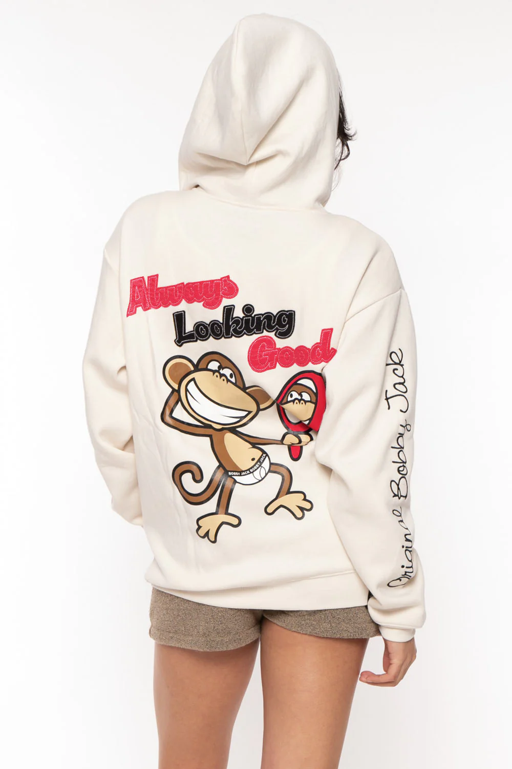 Looking Good - Bobby Jack Oversized Premium Zip Hoodie - Ivory - Image 2