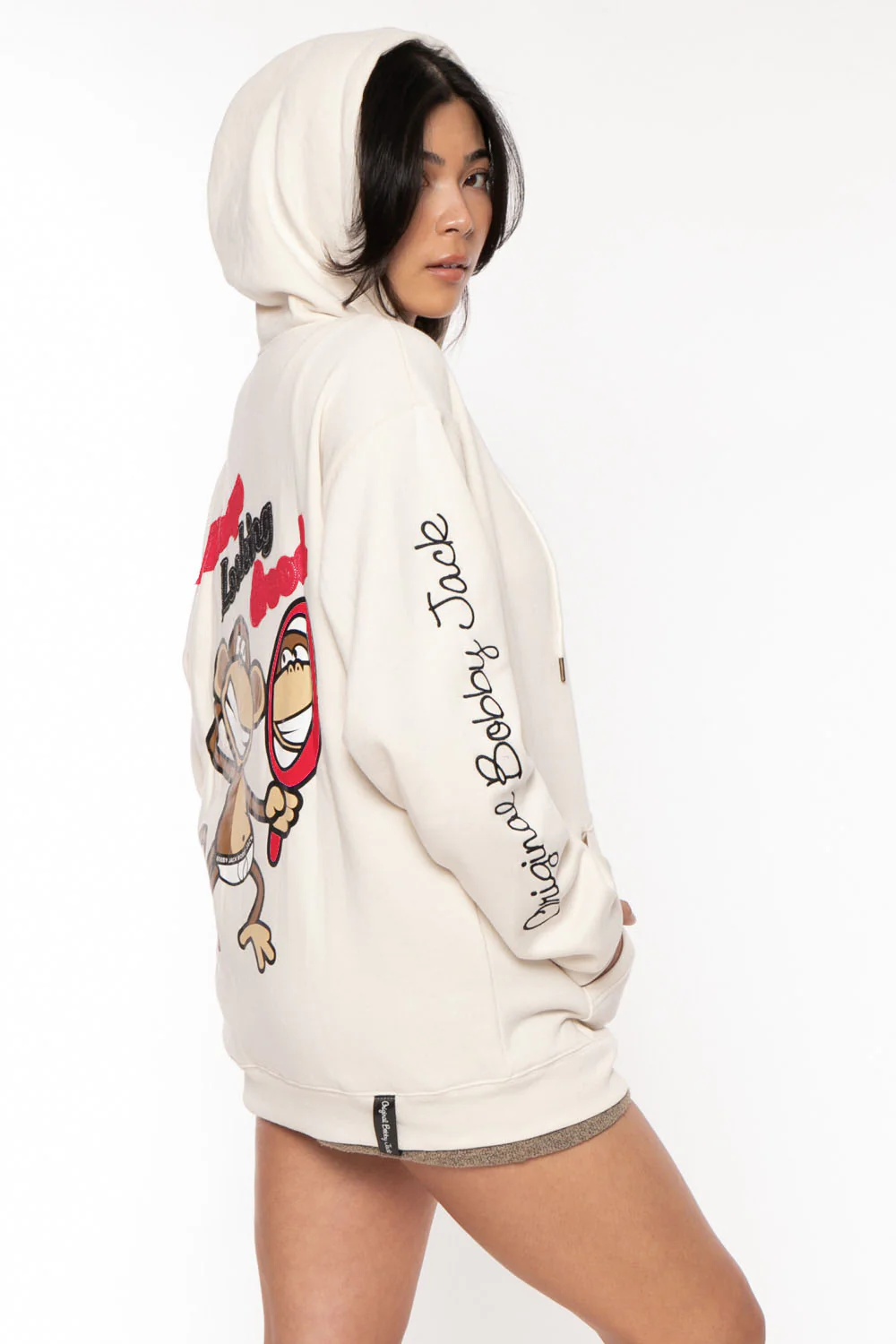 Looking Good - Bobby Jack Oversized Premium Zip Hoodie - Ivory - Image 5