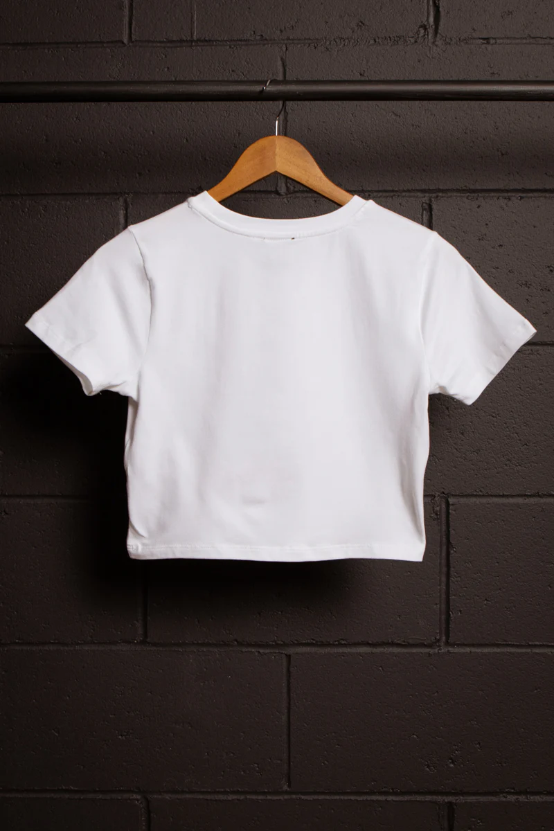 Me Or Him- Bobby Jack Baby Tee - White - Image 7