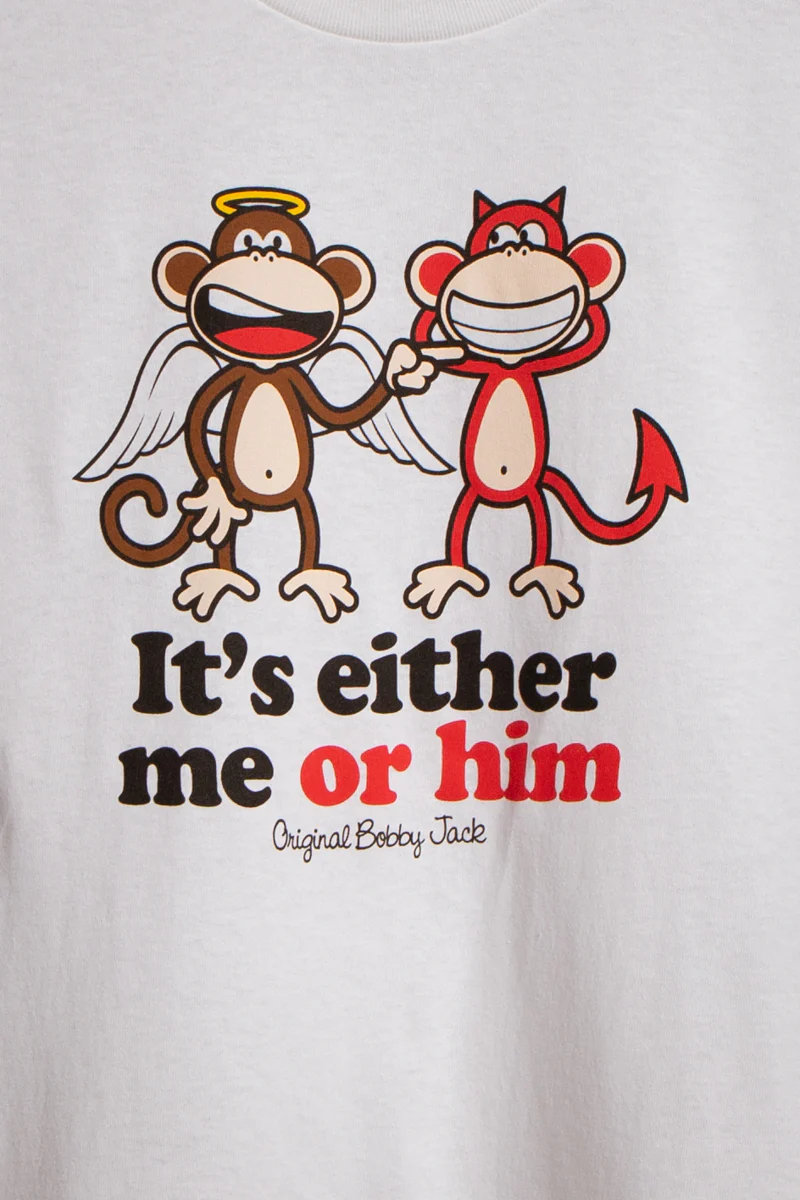 Me Or Him - Bobby Jack Unisex T-Shirt - White - Image 6