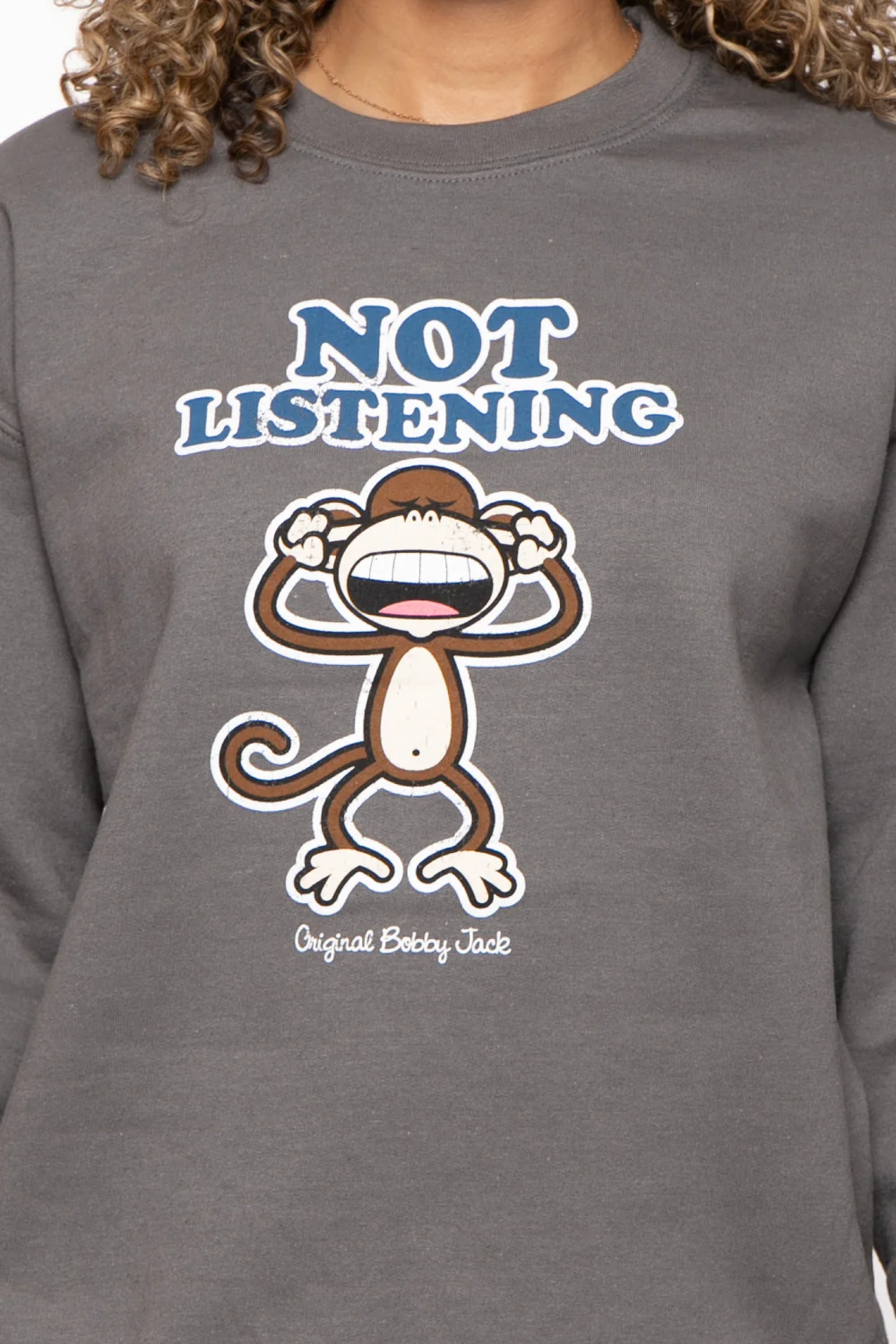 Not Listening - Bobby Jack Crew Sweatshirt - Charcoal - Image 5
