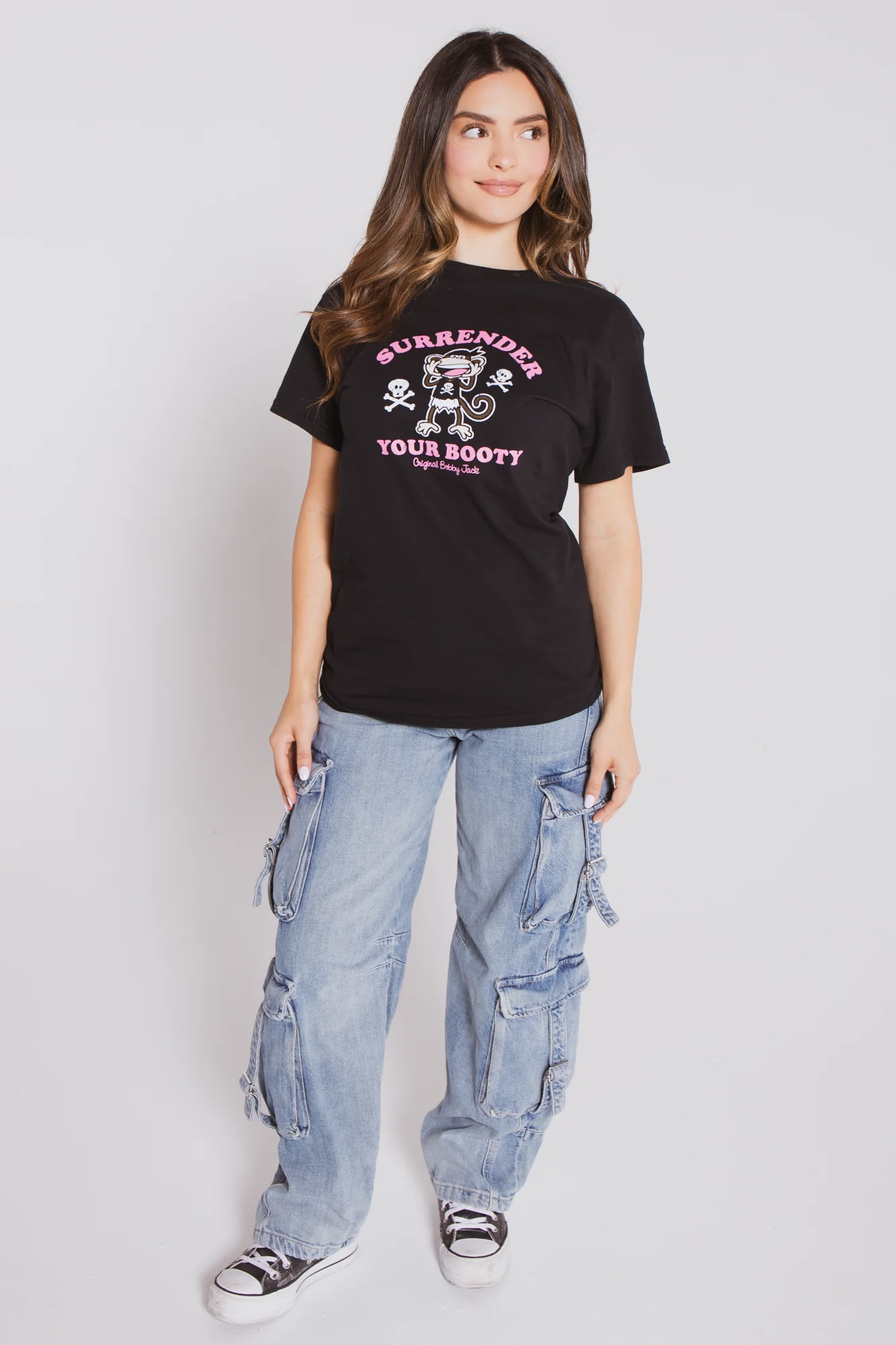 Surrender - Bobby Jack Boyfriend T-Shirt -Black - Image 2