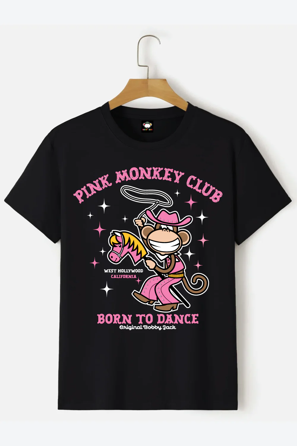 The Club - Bobby Jack Rhinestone Unisex T-Shirt - Black - Image 6