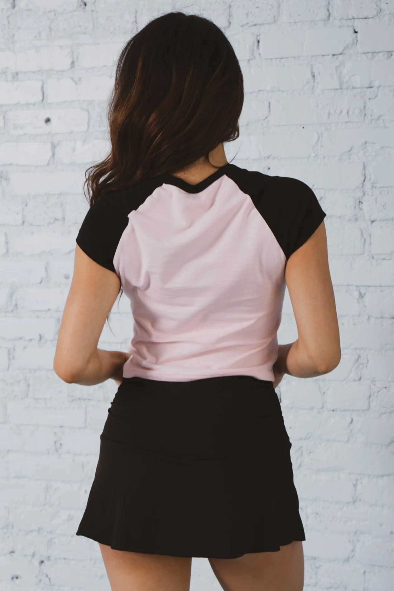 Looking Good - Bobby Jack Crop Raglan Top - Pink - Image 3